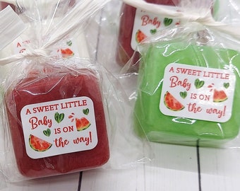 Watermelon Baby Shower Favor for Girl or Boy - 36 Custom Soap Colors - Summer Baby Shower, One in a Melon, 1st Birthday Party, Twotti Fruity