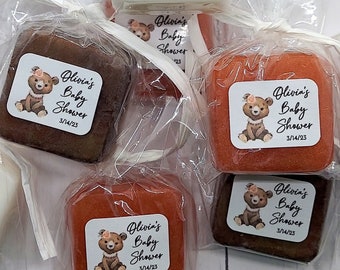 Bear Baby Shower Favors, Mini Soaps, Girl, Boy, Woodland Animal Baby Shower, Beary First Birthday Party Favor, Bear Theme Baby Shower