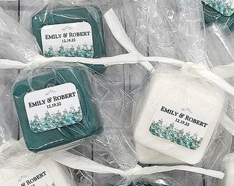 Forest Wedding Favors, Mini Guest Soap, Bridal Shower, Couples, Bachelorette, Woodland Wedding, Mountain, Winter, Fall, Pine Trees, Outdoor