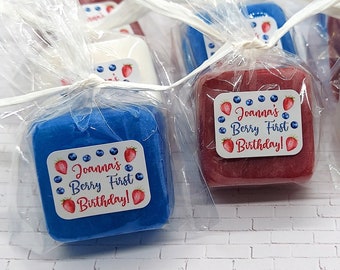 Berry First Birthday Party Favor Soap Boy Girl Berry Sweet Baby Sweet One Summer 1st Birthday Party Favor Strawberry Blueberry Fruit Theme