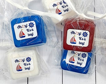 Nautical Baby Shower Favors, Mini Soap, Ahoy Its a Boy, Sailor, Under the Sea, Ocean, Boat, Anchor, Little Sailor, 1st Birthday Party Favor