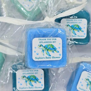 Under the Sea Baby Shower Favor, Turtle Soaps, Ocean Animals Theme Party,  Personalized Guest Gifts