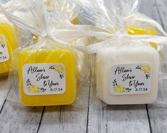 Lemon Baby Shower Favors, Lemon Soap Favor, Summer Baby Shower, Girl, Boy, Lemon Theme Baby Shower, Gift for Guests, Lemon Party Favors