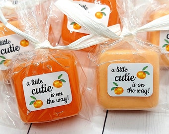 Little Cutie Baby Shower Favors, Bulk Mandarin Orange Soap Favors, Girl Baby Shower, Boy Baby Shower, Twins, Sprinkle, Tangerine, Clementine