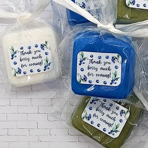 Blueberry Baby Shower Favors for Boy 36 Custom Soap Colors Berry First Birthday Party Favors, Berry Sweet Baby, Sweet One, Summer Baby image 1