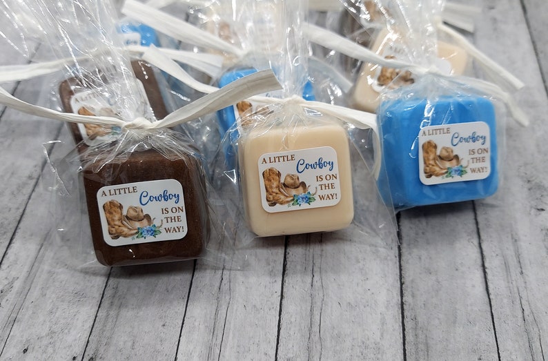 Cowgirl Baby Shower Favors, Mini Soap Party Favors, Country Western, Wild West, Little Cowgirl On the Way, Cow Girl Boots, Birthday, Rodeo image 7