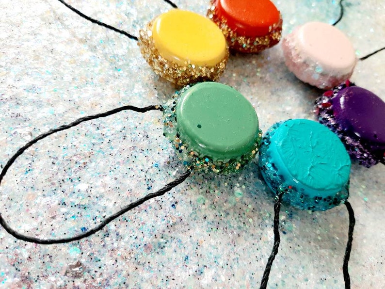 Glitter Sandwich Cookie French Macaron Ornament