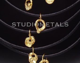 Raw 24K Gold Nugget Pendant: Pure 9999 Gold Charm Necklace