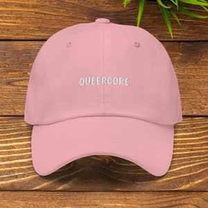 Queercore hat Multiple Colors, Embroidered Punk Rock dad hat, Hardcore Punk streetwear, Multiple colorways