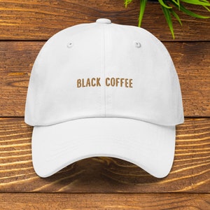Black Coffee hat Multiple Colors, Embroidered Specialty Coffee Industry dad hat, streetwear, Multiple colorways
