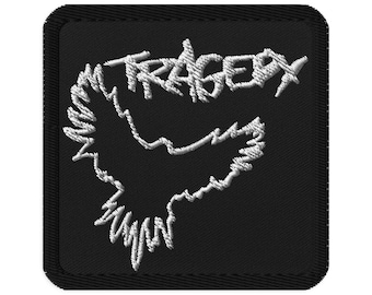 Parche bordado de tragedia, banda de tragedia, punk de Portland, hardcore, corteza, parche punk, d-beat, parche de logotipo de banda, logotipo de tragedia, chaqueta punk