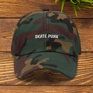 Skate Punk hat Multiple Colors, Embroidered Punk Rock dad hat, Hardcore Punk streetwear, Multiple colorways