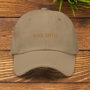 Black Coffee hat Multiple Colors, Embroidered Specialty Coffee Industry dad hat, streetwear, Multiple colorways