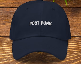Post Punk hat Multiple Colors, Embroidered Punk Rock dad hat, Hardcore Punk streetwear, Multiple colorways
