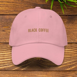 Black Coffee hat Multiple Colors, Embroidered Specialty Coffee Industry dad hat, streetwear, Multiple colorways