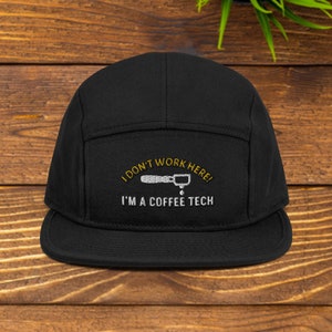 Coffee Tech Hat Multiple Colors, coffee hat, barista gift, espresso hat, coffee lover gift, barista hat, specialty coffee hat, coffee worker