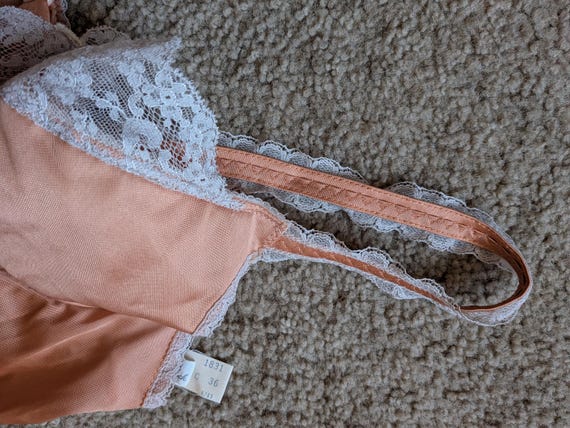 Vintage teddy lingerie, peach lingerie - image 11