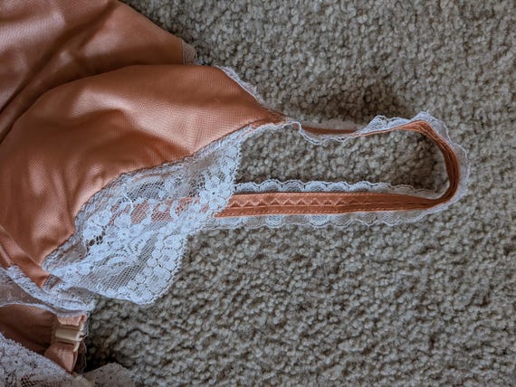 Vintage teddy lingerie, peach lingerie - image 6