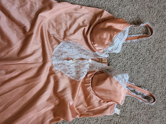Vintage teddy lingerie, peach lingerie - image 9