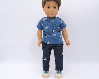 Kleidung für 18-Zoll-Puppen – Einfaches T-Shirt