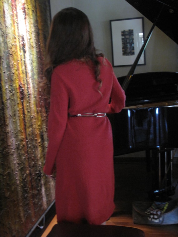 Red Wool Dress - image 3