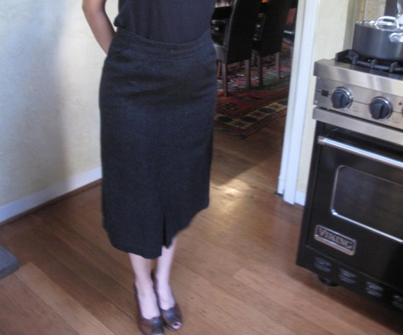 Vintage Black Straight Skirt - image 1