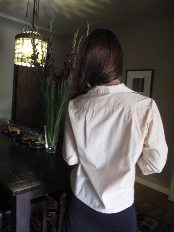 shirt waist ecru blouse - image 3