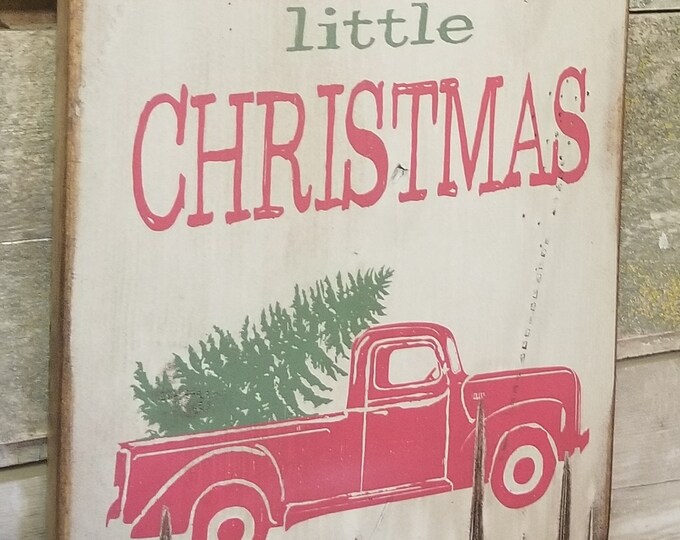 Have Yourself A Merry Little Christmas, Vintage Truck, Vintage Christmas, Rustic Truck, Rustic Christmas, Rustic Wooden Sign
