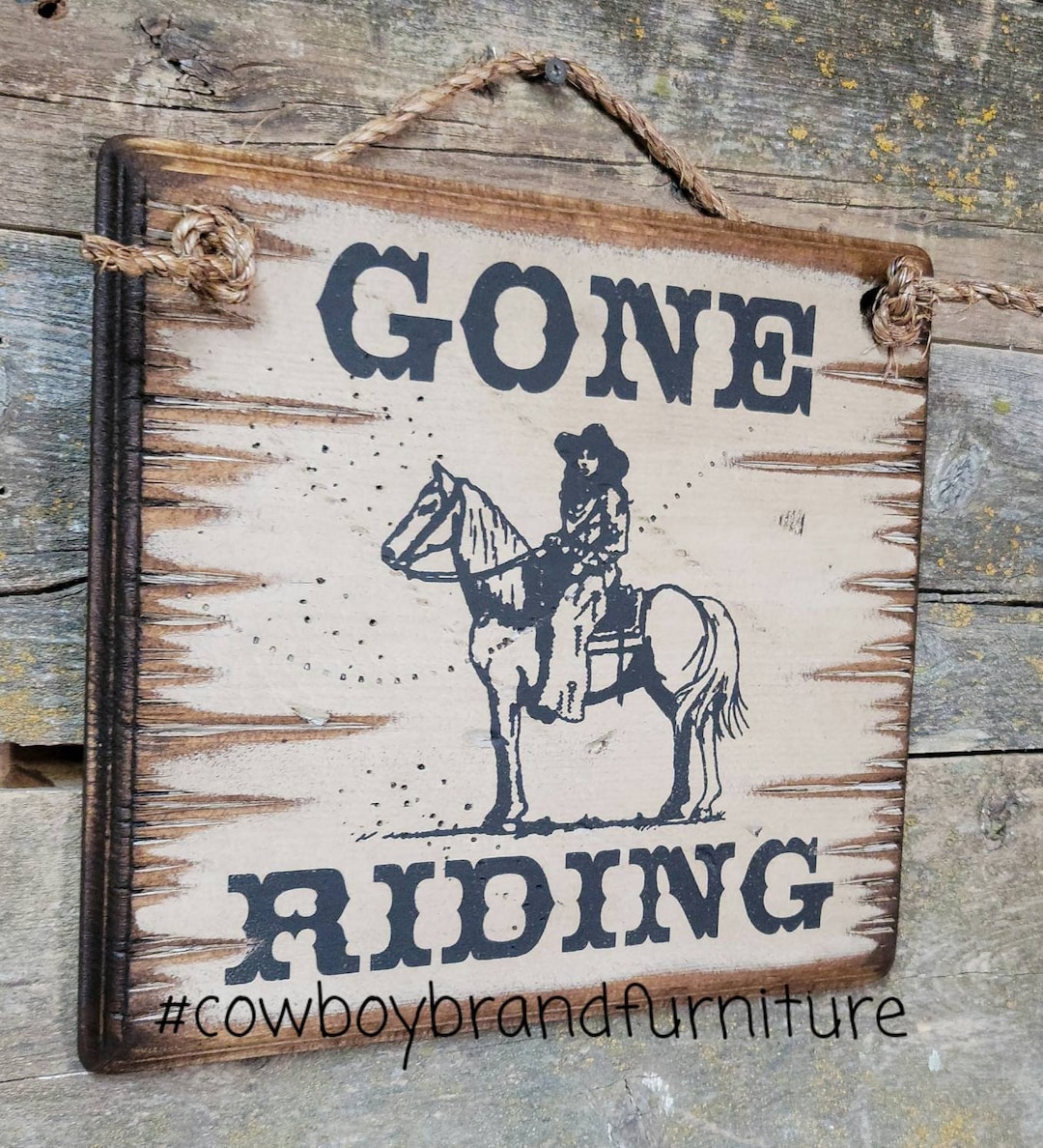 Wagon Rides Sign Gone Riding, Western, Antiqued, Wooden Sign - Etsy