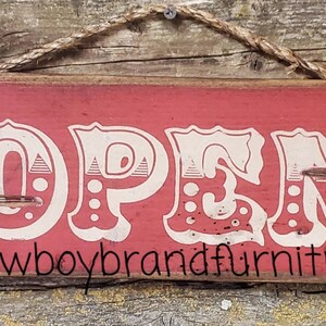 Open and Closed Sign Set, Western, Antiqued, Wooden Signs - Etsy