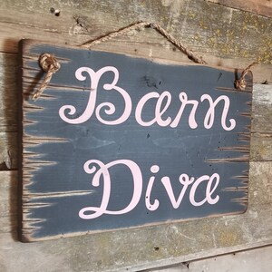 Barn Diva, Western, Antiqued, Rustic, Country Chic, Wooden Sign