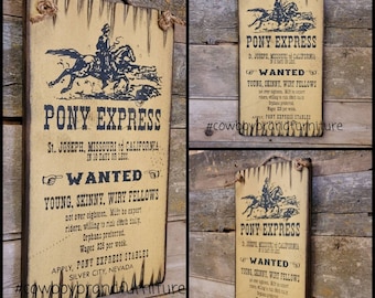 最安値に挑戦！ Wooden Antiqued, Western, Express, Pony Sign Etsy - アンティーク雑貨