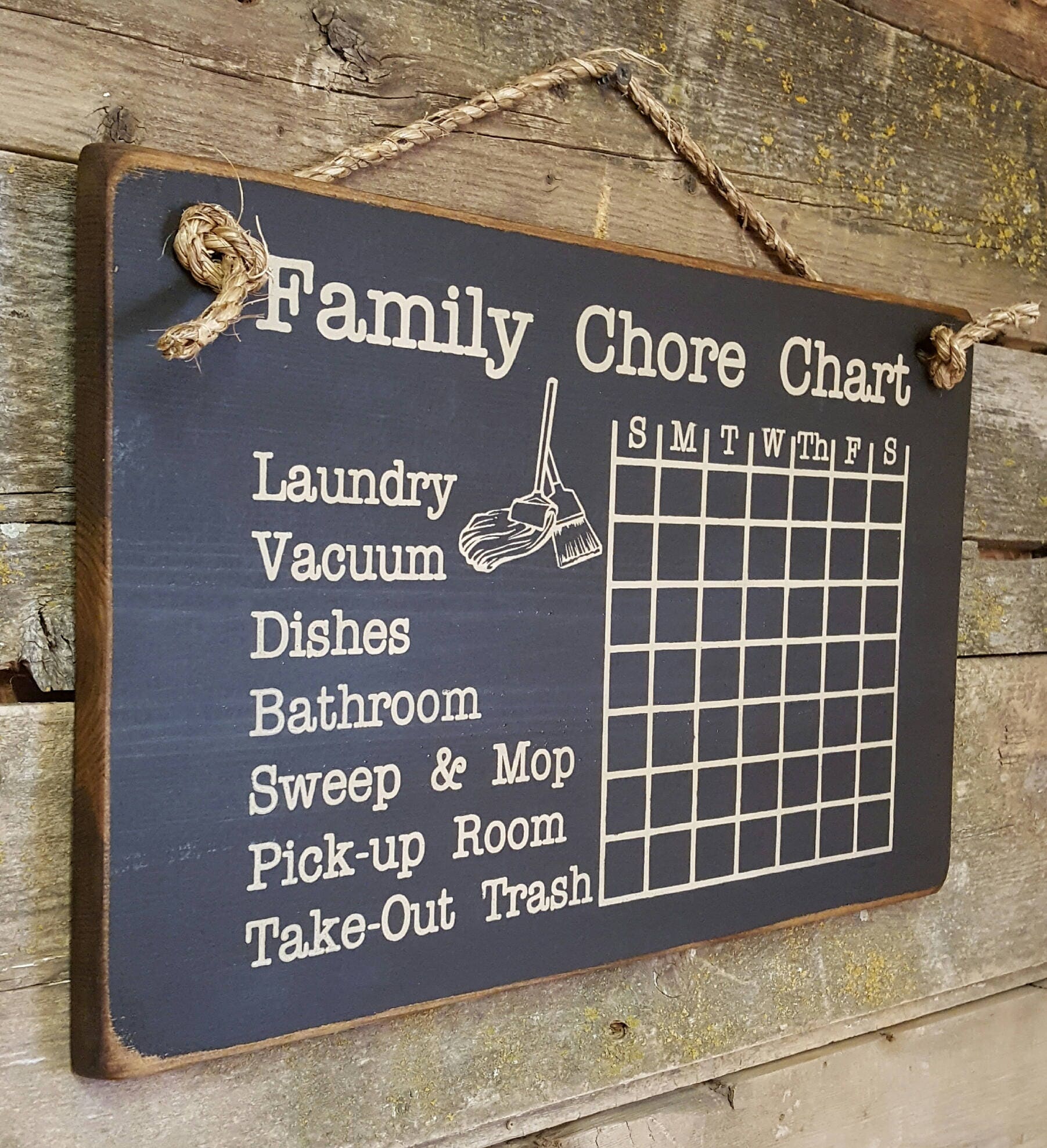 Vacuum the dishes. Family Chore Chart.