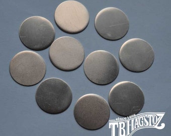 22 gauge x 1 inch Nickel Silver Disc 25 pieces