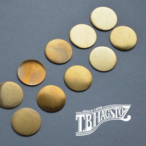 22 gauge Assorted Diameters x 1/2, 5/8, 3/4, 7/8, & 1 inch Bronze Disc 50 pieces image 2