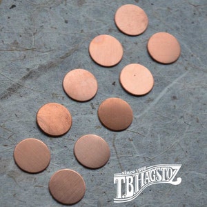 24 gauge x 3/4 inch Copper Disc 50 pieces