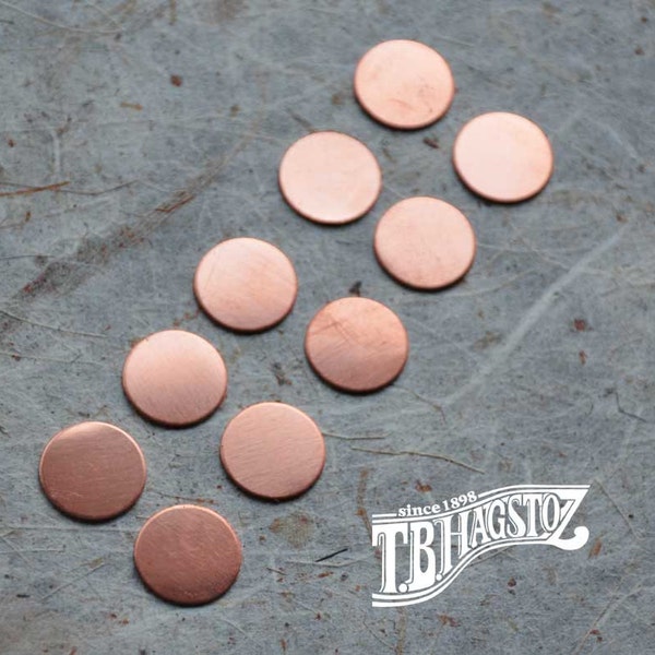 24 gauge x 1/2 inch Copper Disc 50 pieces