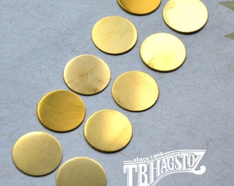 24 gauge x 7/8 inch Brass Disc 50 pieces