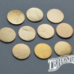 22 gauge Assorted Diameters x 1/2, 5/8, 3/4, 7/8, & 1 inch Bronze Disc 50 pieces image 4