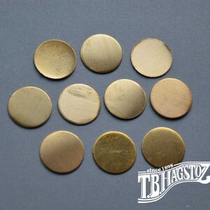 22 gauge Assorted Diameters x 1/2, 5/8, 3/4, 7/8, & 1 inch Bronze Disc 50 pieces image 3