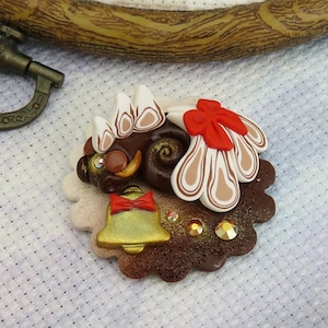 Przypomnienie o igłach Sleeping Dragon &quot;Gingerbread&quot; / Magnetyczny uchwyt na igły do haftu krzyżykowego i haftu