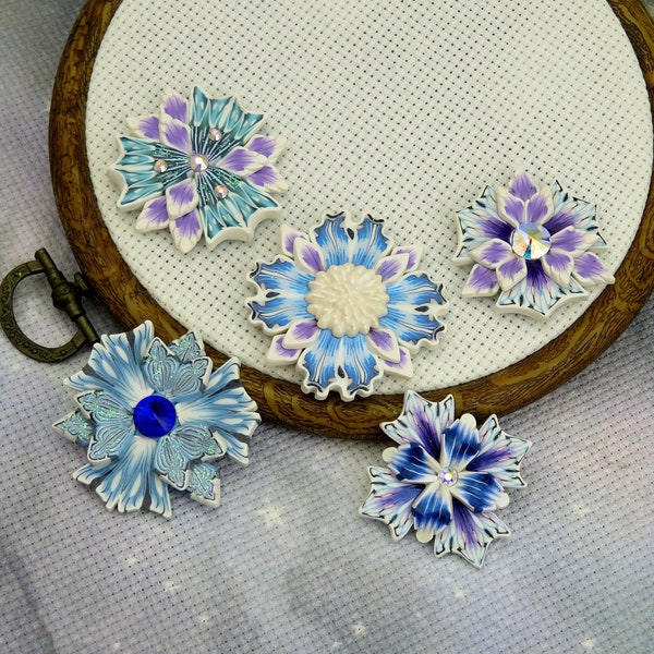 Winter Flower Needle Minder / Magnetic Needle Holder