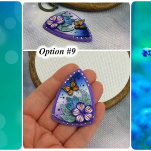 Floral needle minder with Monarch Butterfly / Garden Magnetic Needle Nanny / Needle Holder for Cross Stitch and Embroidery/ image 6
