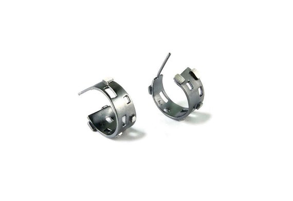 Rock my World Dark Oxidized Sterling Silver Wide Post Hoops Modern Grunge Design Everyday Rock Chic Gold Plated Style Gift for Her Under 50