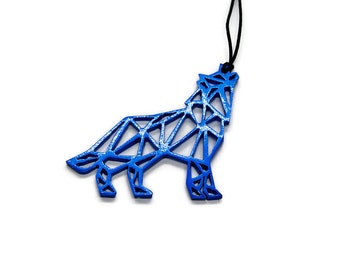 Wolf Above Us On The Night Sky Silver Ceramic Plated Gold Plated Pendant Wolf Star Sign Lovers Wolf Constellation Constellations Series