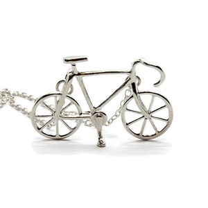 Bicycle Pendant Sterling Silver Bicycle Necklace Original Cyclists Pendant Bikers Pendant Bikers Gift Cycling Lovers Gift