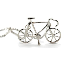 Bicycle Pendant Sterling Silver Bicycle Necklace Original Cyclists Pendant Bikers Pendant Bikers Gift Cycling Lovers Gift