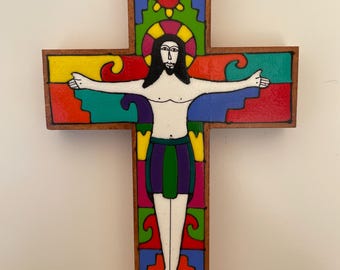 Christ Has Risen Fair trade wooden Cross