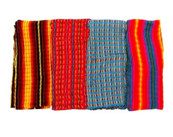 Colourful cotton scarves
