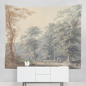 Forest tapestry wall hanging, Nature wall tapestry, Vintage tapestry wall hanging, Tree tapestry, wall art tapestry, Forest Tapestry